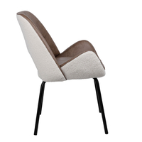 MONTE CHAIR FABRIC BROWN CREAM METAL BLACK MATTE E1 PRC