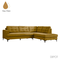 AMSTERDAM SOFA CORNER RIGHT EASY CLEAN FABRIC MUSTARD E1 EU