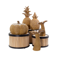 GINKO 5 DECO PINEAPPLE POLYRESIN NATURAL D15xH33,5