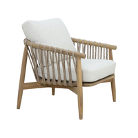 CORDA LOUNGE SET 1+2+1 WOOD ACACIA NATURAL WHITE V