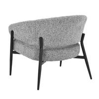 MORITZ ARMCHAIR FABRIC GREY METAL BLACK E1 PR