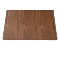 TOTEM TABLE SANDY GLASS WALNUT WHITE WITH MARBLE PATTERN VENEER ΟΑΚ E1 PRC