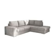 EDDI SOFA BED CORNER RIGHT EASY CLEAN FABRIC TAUPE E1 EU