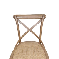 AUGUST CHAIR WOOD RUBBERWOOD WALNUT RATTAN NATURAL PRC
