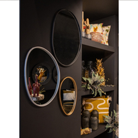STONE GOLD MIRROR WALL METAL GOLD MAT 26x2,5xH40,6cm PRC