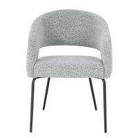 ABRAZO CHAIR ARMCHAIR FABRIC GREY LIGHT METAL BLACK E1 PRC