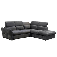 MONSERAT SOFA BED CORNER RIGHT EASY CLEAN FABRIC ANTHRACITE E1 EU