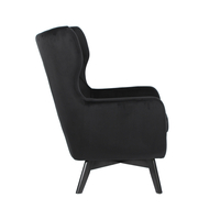 SALINA ARMCHAIR FABRIC BLACK WOOD RUBBERWOOD BLACK E1 PRC