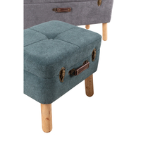 BABUS STOOL FABRIC GREY MINT PETROL E1 PRC