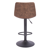 ASTI STOOL BAR FABRIC BROWN ANTIQUE WASHED BLACK M