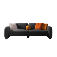 PUFFY SOFA 3SEAT FABRIC GREY DARK TR