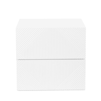 MEZZA LUNA NIGHTSTAND 2DRAWERS MDF WHITE E1 PRC