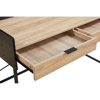 HOMI DESK 2DRAWERS CHIPBOARD WITH MELAMINE CARTA NATURAL BLACK 123x60xH86cm E1 PRC