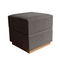 BLOCK STOOL FABRIC MUD WOOD E1 PRC