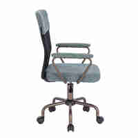 BELL CHAIR DESK FABRIC MINT GUNMETAL 54x52xH92cm P
