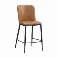 COUTURE STOOL BAR FABRIC CAMEL METAL BLACK PRC