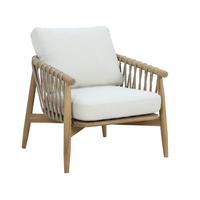 CORDA LOUNGE SET 1+2+1 WOOD ACACIA NATURAL WHITE V