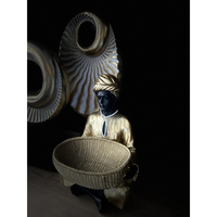 VEDAS DECO POLYRESIN GOLD BLACK 18,5x17,5xH26,5cm