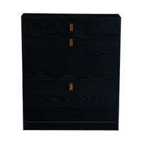 PORTOBELLO SHOERACK 2DOORS 1DRAWER CHIPBOARD WITH MELAMINE CARTA BLACK OAK E1 PRC