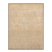 ZEB PAINTING DECORATIVE 90x120x5 CANVAS BEIGE WOOD NATURAL