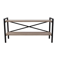SMART TV STAND SHELF MELAMINE SONOMA BLACK METAL 120x35xH60cm E1 TR