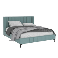 TOKYO BED (FOR MATTRESS 160x200cm) FABRIC MINT METAL BLACK E1 MY