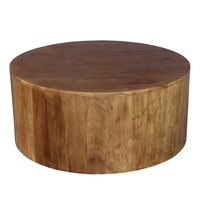 TULUM COFFEE TABLE WOOD ACACIA WALNUT 80x80xH35cm IN