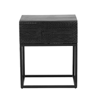 AZTEC NIGHTSTAND 1DRAWER WOOD MANGO BLACK IN