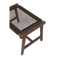 MESH STOOL HIGH DENSITY POLYETHYLENE BROWN ANTIQUE WALNUT 57x41xH35,5cm VN