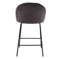 VOTSALO STOOL BAR FABRIC GREY METAL BLACK E1 PRC