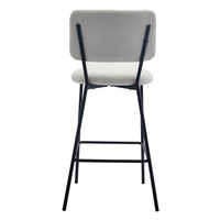 NATURE STOOL BAR FABRIC WHITE METAL BLACK E1 PRC