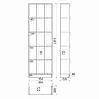 ADORNO 59 BOOKCASE MELAMINE SONOMA 59x22xH183cm E1 EU