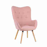 PASTEL ARMCHAIR FABRIC BABBALOO WOOD NATURAL E1 PRC