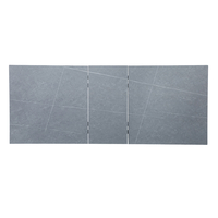 ATLANTIS TABLE EXTENDABLE CERAMIC GREY WITH MARBLE PATTERN METAL BLACK PRC