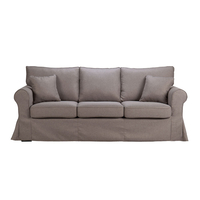 ASHLEY SOFA 3SEAT REMOVABLE COVER EASY CLEAN FABRIC BROWN LIGHT E1 EU