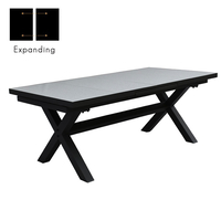 SORPRESA TABLE ALUMINIUM TERRAZZO GREY DARK 202x10