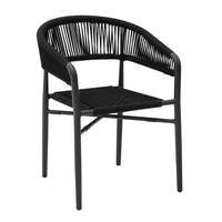 SCORPION ARMCHAIR ALUMINIUM BLACK 56x57,5xH76cm PRC