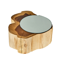 MEDUSA MIRROR WOOD NATURAL 30x30x11cm E1 PRC