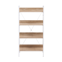 ONE STEP UP BOOKCASE 4SHELVES CHIPBOARD WITH MELAMINE SONOMA WHITE 60x35xH117cm E1 PRC