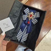 Blue Bow Brooch