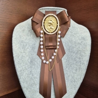 Brown Bow Brooch
