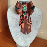 Leopard Bow Brooch