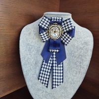 Blue Bow brooch