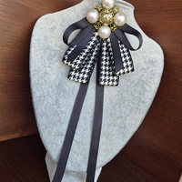 Black and white Bow brooch