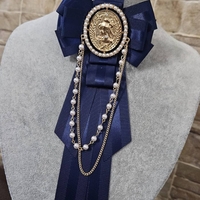 Blue Bow Brooch
