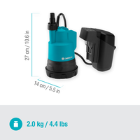 Battery Clear Water Submersible Pump 2000/2 18V P4A - solo