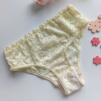 Дантелени бикини с висока талия Vanilla | MS Lingerie