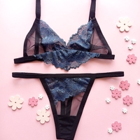 Луксозен дантелен комплект French Blue