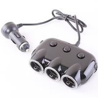Авто разклонител с 3 гнезда Yourz YZ-CS02, 2 x USB, Черен