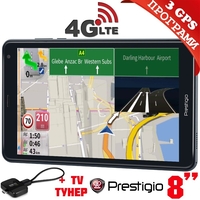 Таблет PRESTIGIO Q PRO LTE, 8 инча, Навигация Европа, TV Тунер